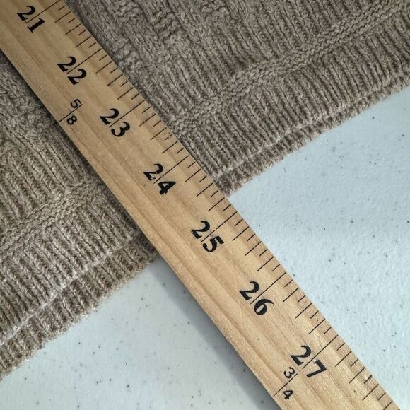 Dunbrooke Men’s Tan Knit Sweater Size Small Made In USA Cotton Blend - Picture 9 of 10